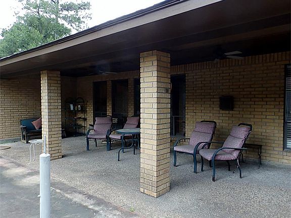 Covered porch with skylights