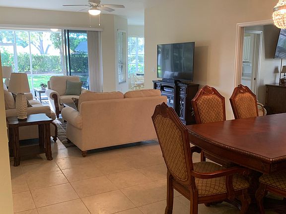 Beautifully furnished living room and dining areas