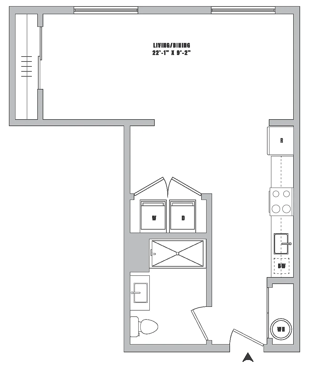 Floor plan Studio-S6