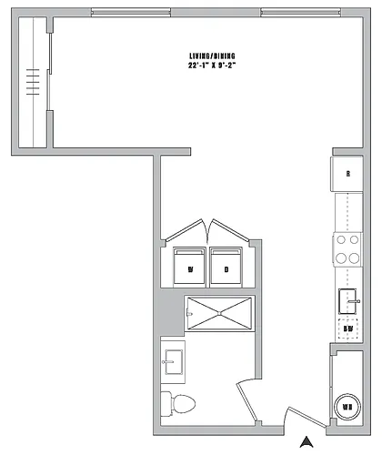 Floor plan Studio-S6