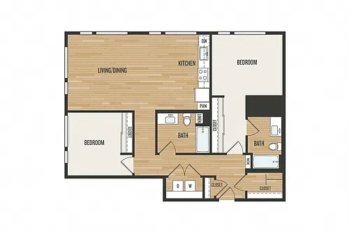 Floor plan 2 Bedroom C4
