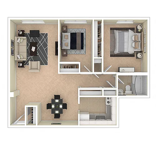 Floor plan 2 BEDROOM