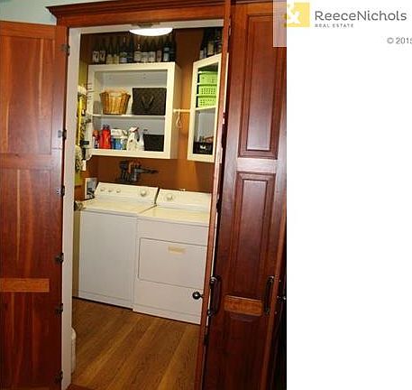 Laundry Room off of master bathroom opens into kitchen.