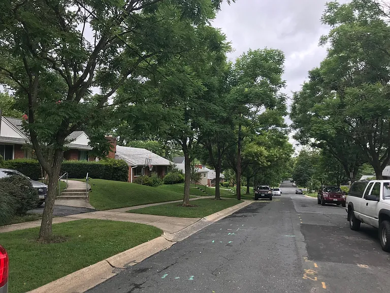 Quiet street with sidewalks