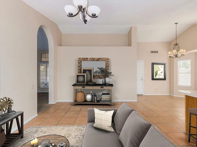 Open concept for Kitchen, family room and breakfast nook area