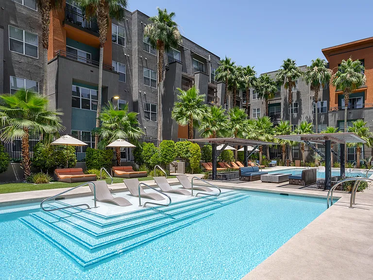 Make every day feel like a resort day with a sparkling swimming pool steps from your front door.