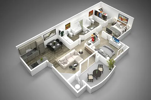 Floor plan 2 Bed/2 Bath-Reno