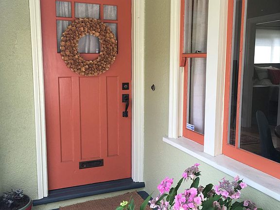 Front porch with large picture window.
