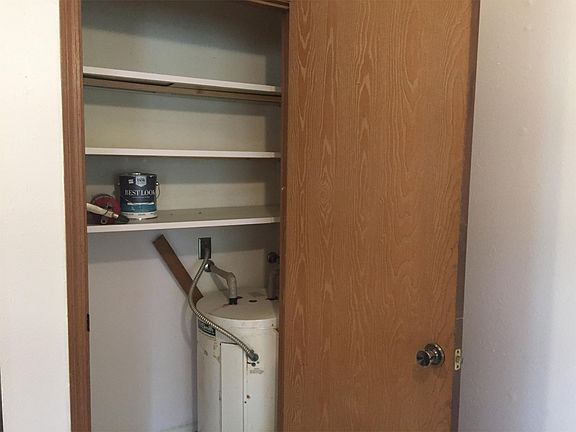 Kitchen closet w/ water heater