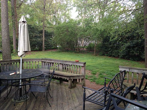 Fenced backyard and porch