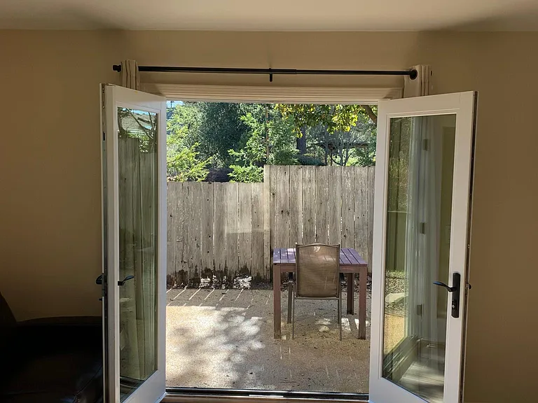 French doors to patio