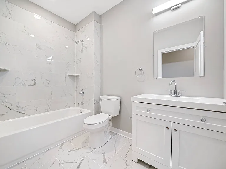 White bathroom with modern finishes