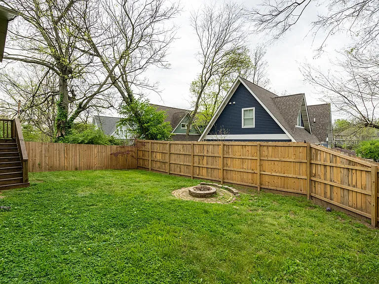 Fully fenced backyard.