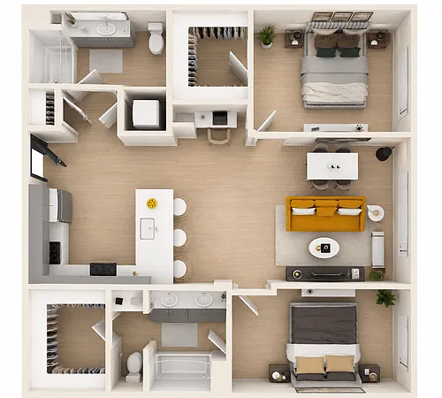 Floor plan B4 - Two Bedroom