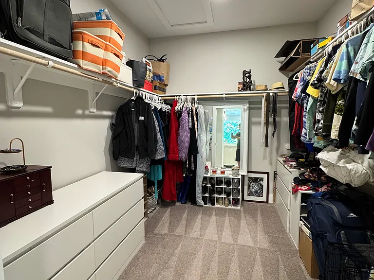 Primary closet off primary bathroom