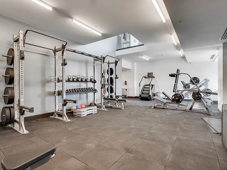 Stay fit in our state-of-the-art strength training room.