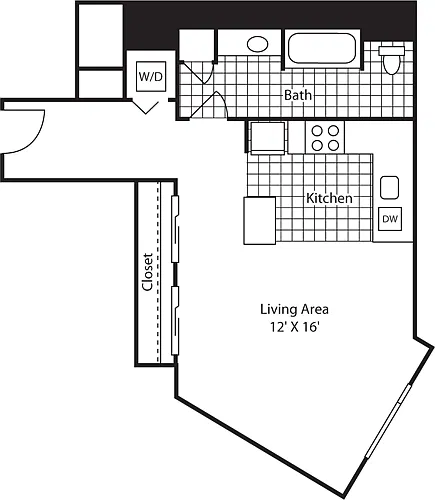 Floor plan Studio 616