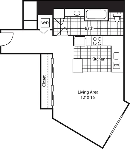 Floor plan Studio 616