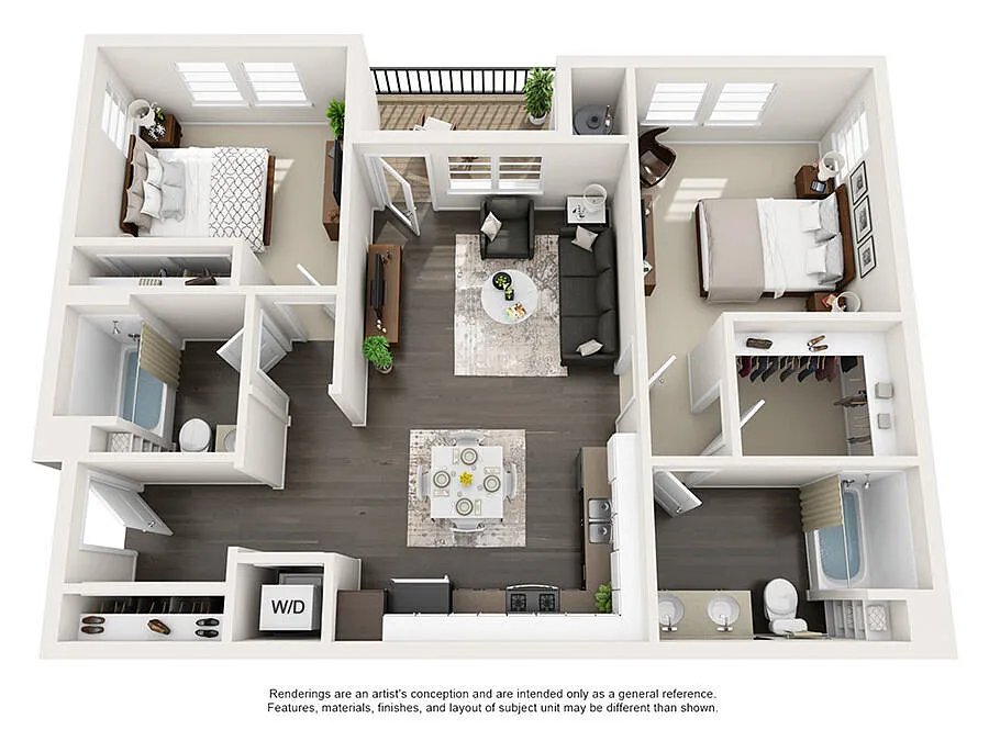 Floor plan Two bedroom floor plan C
