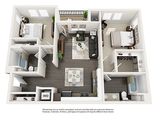 Floor plan Two bedroom floor plan C