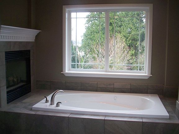 master bath with fireplace