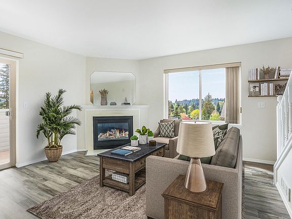 Virtually staged living room.