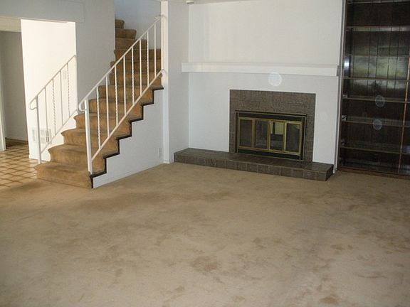 living room with fireplace