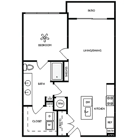 Floor plan One-Bedroom (A6)