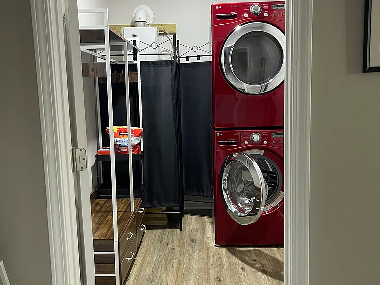 closet and laundry room
