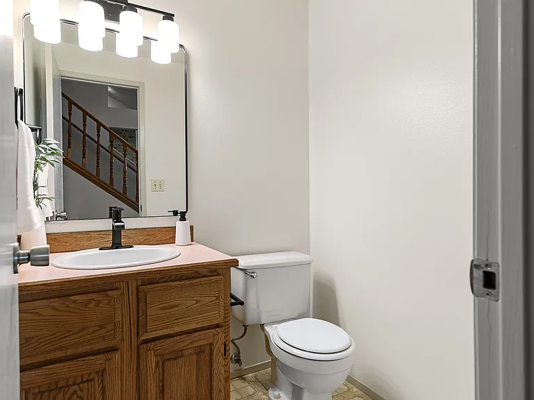 One-half bathroom first floor