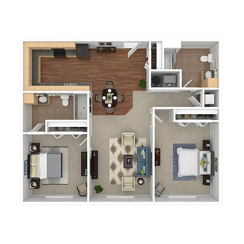 Floor plan 2 Bedroom B