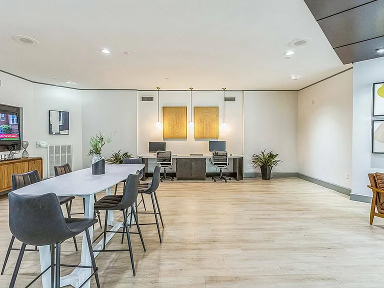 Fully equipped business center at Addison Keller Springs, ideal for remote work or meetings