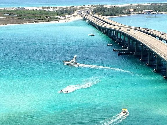 Arial View Destin Bridge 