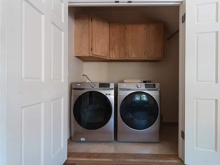 Washer and dryer downstairs