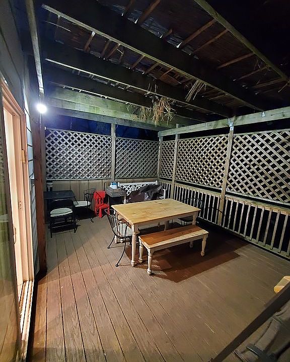 Expansive deck off kitchen