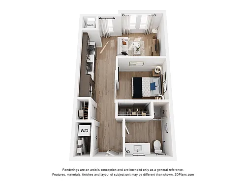 Floor plan Urban 1 Bedroom B5