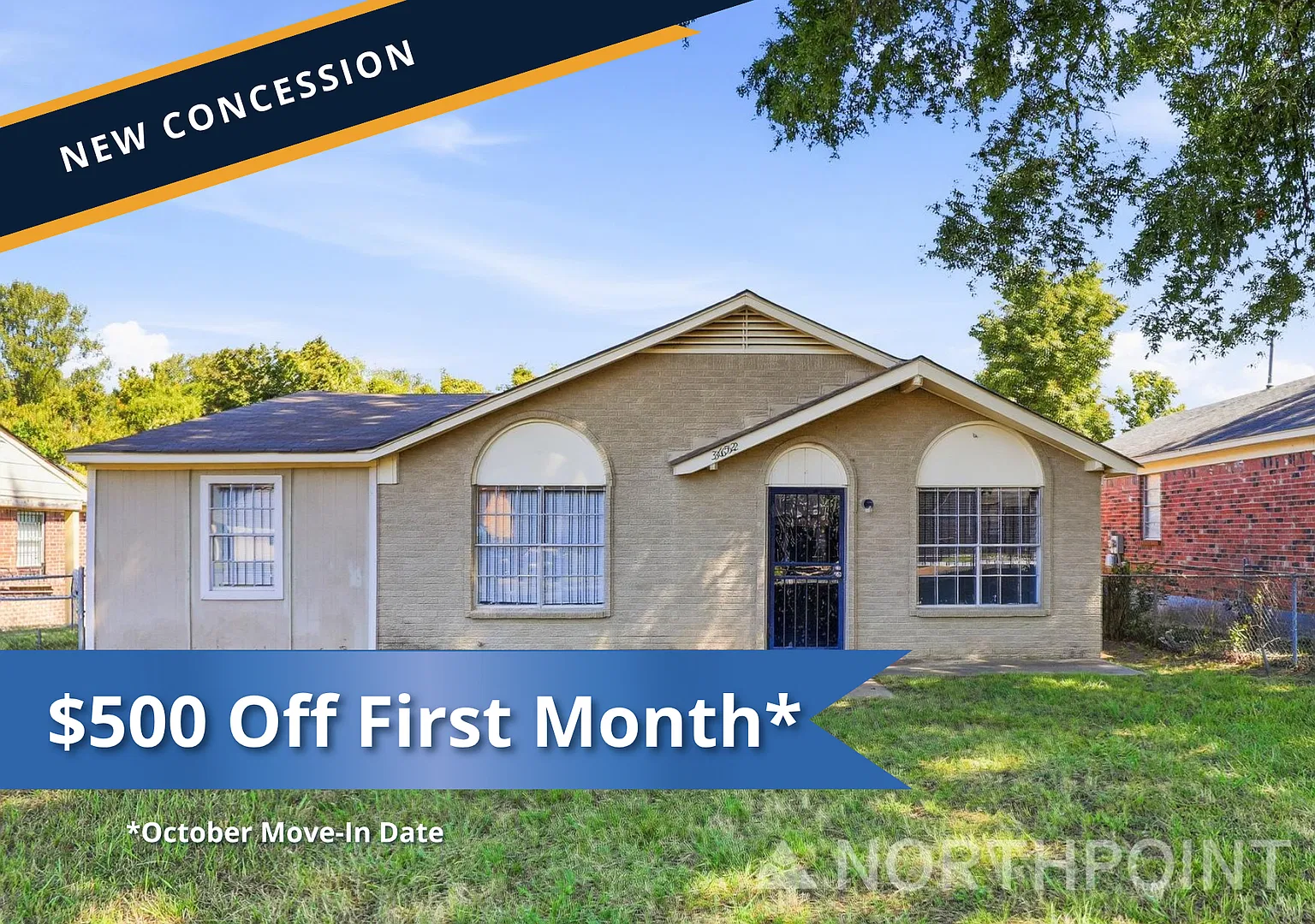 $500 Off First Month! 3-Bedroom, 1 Bath Single Family for Rent in Memphis, Tn | Modern Kitchen — Photo 1