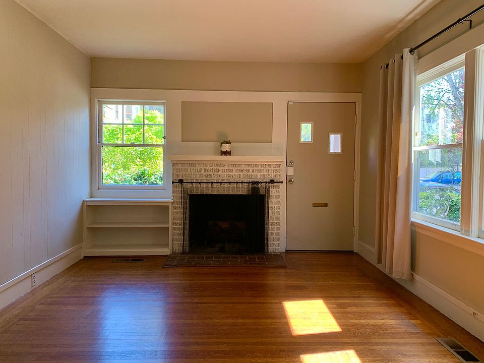 Front door and living room