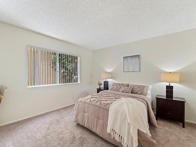 Spacious bedroom with a large closet at the Enclave Apartment in Studio City, CA