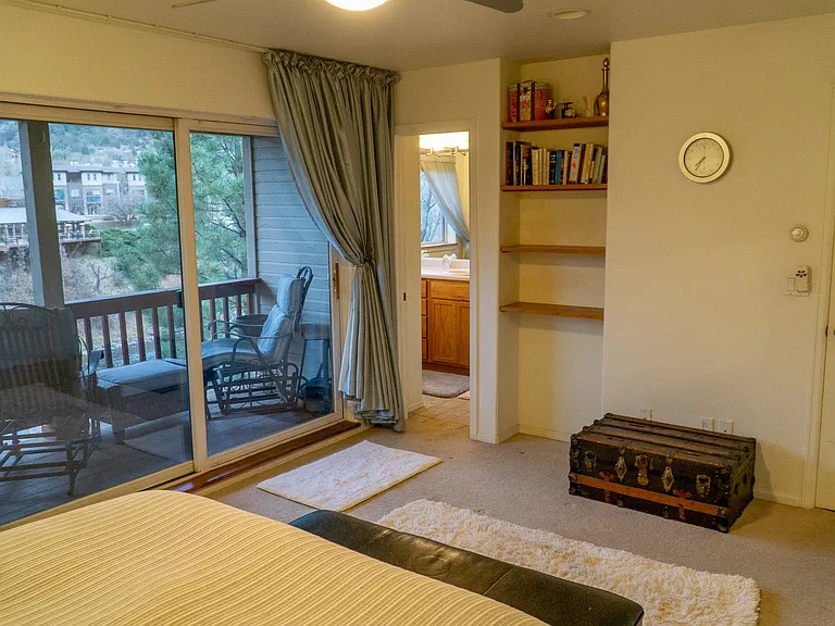 Primary bedroom, includes large walk-in closet (not shown)