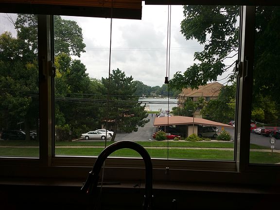 View of Detroit River from Kitchen Window.