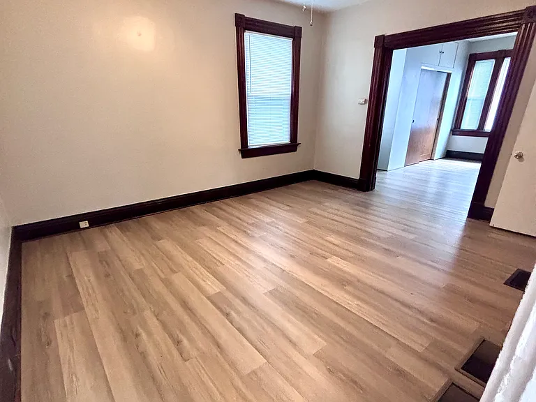 Large living room/dining room combo space.