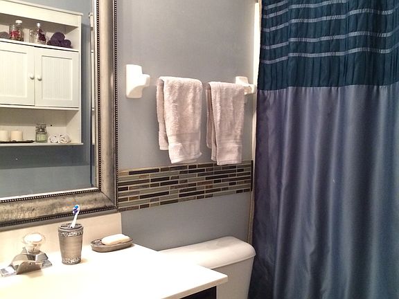 Master bathroom, new tile and mirror