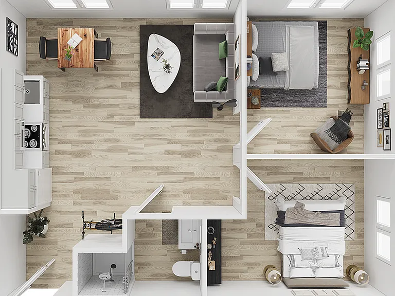 2x1 - 3D Floorplan 2x1 - 3D Floorplan
