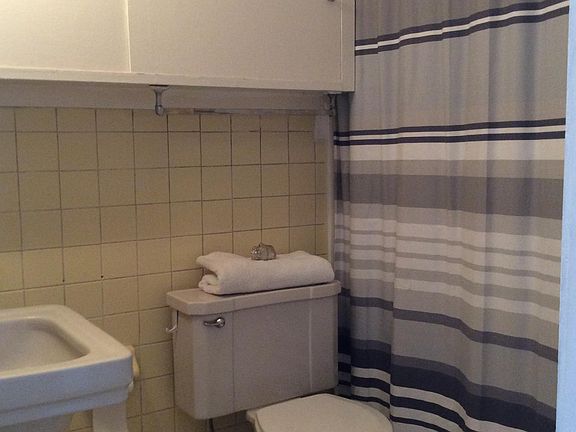 Original tile work in bathroom