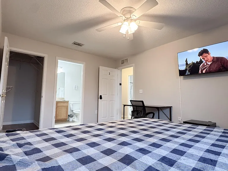 Smart TV and mini fridge