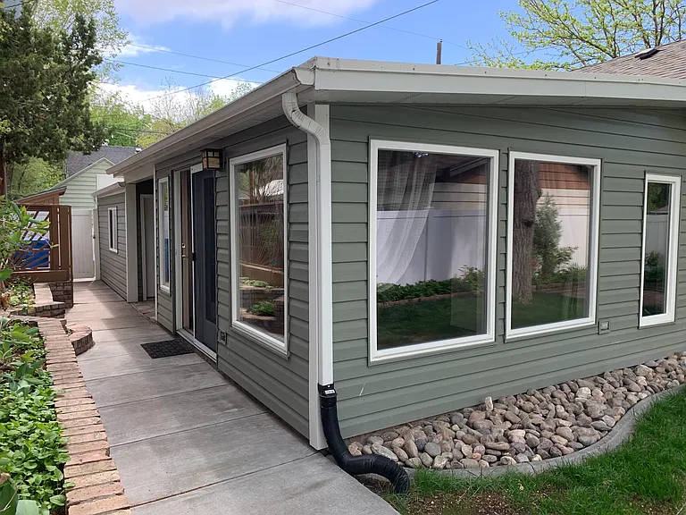 Exterior photo of the sun room
