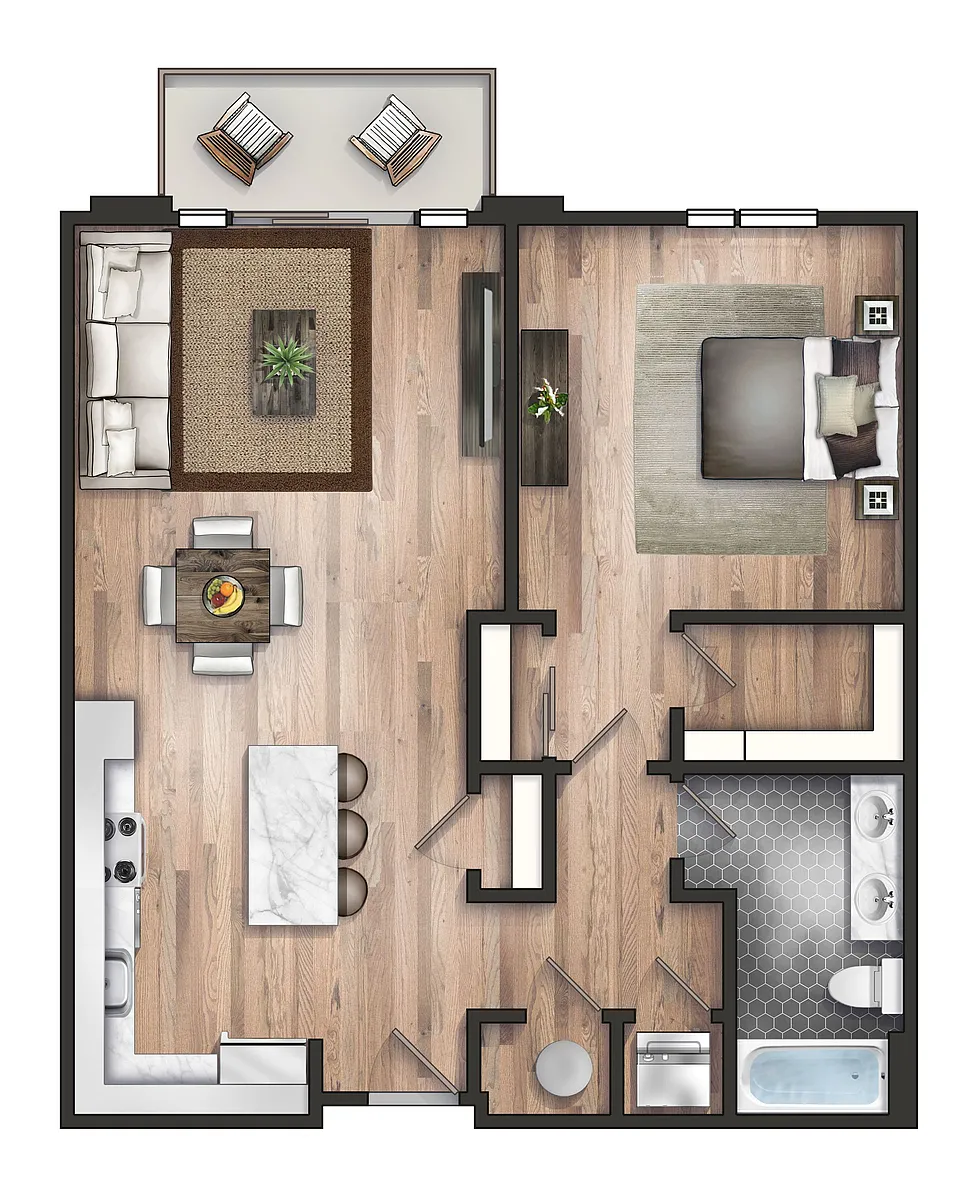 Floor plan B1b
