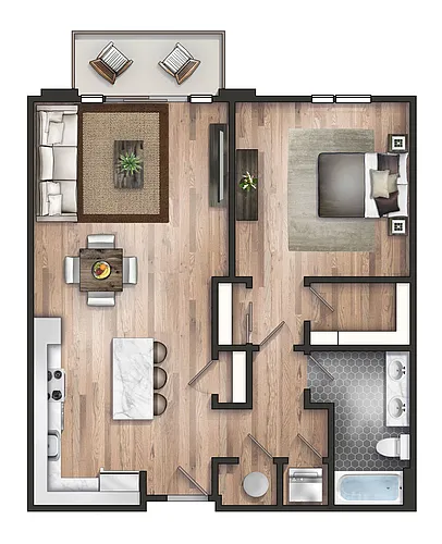Floor plan B1b
