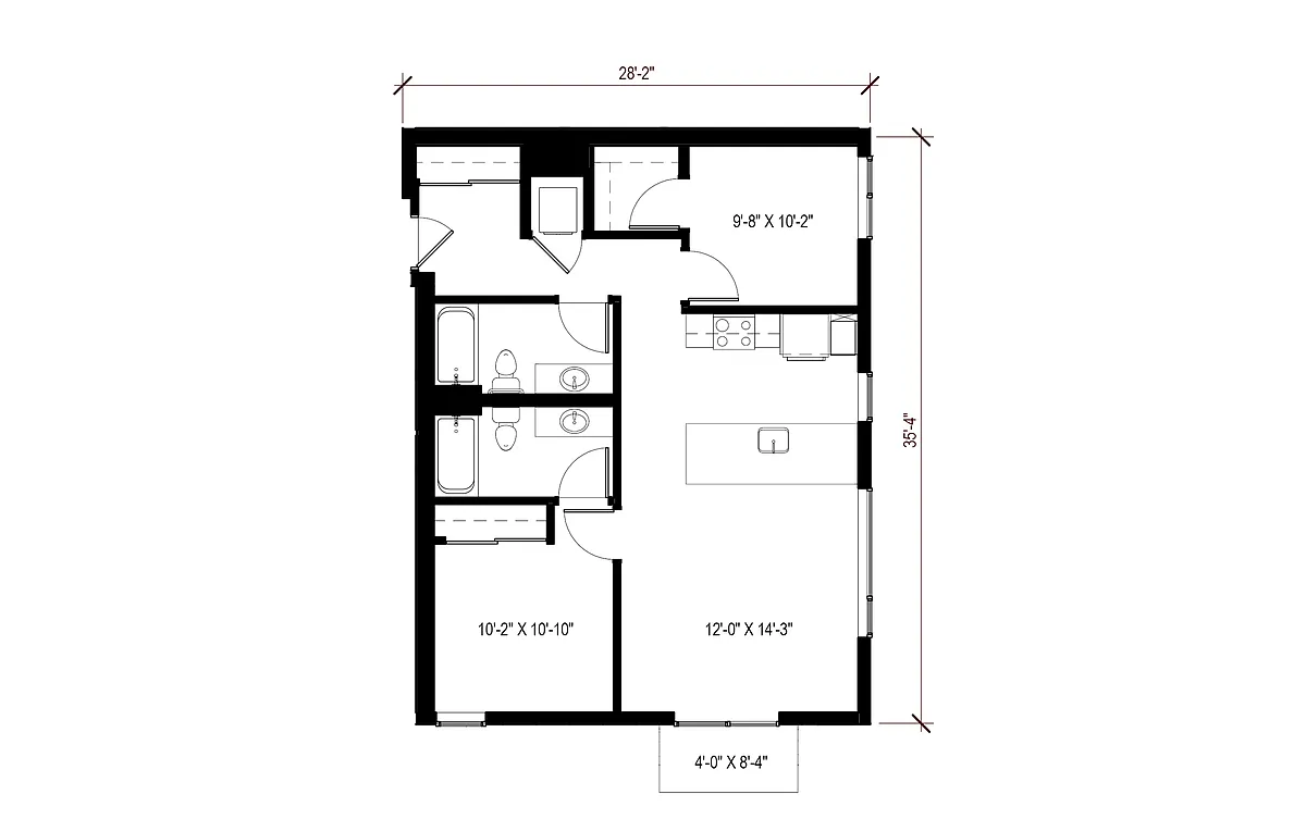 Floor plan 2 Bedroom - C2